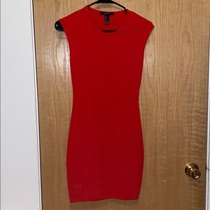 Red mini dress